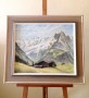 Óleo original sobre Lienzo pintado y firmado por E. Riesen.